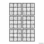 Hard Sudoku Printable 6 Per Page – Printabler Throughout Place Card Template Free 6 Per Page