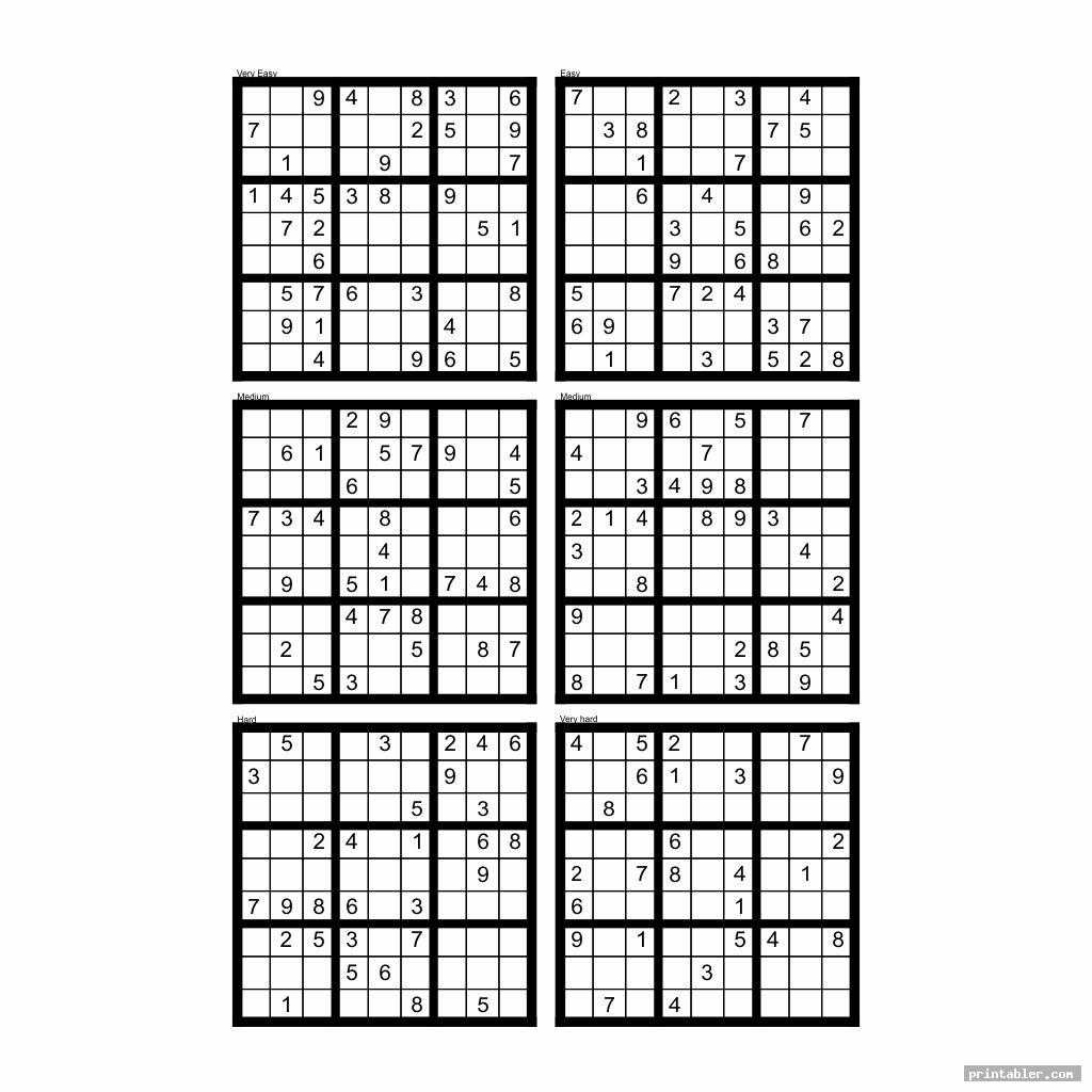 Hard Sudoku Printable 6 Per Page – Printabler Throughout Place Card Template Free 6 Per Page