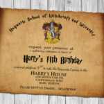 Harry Potter Papyrus Style Birthday Invitation Psd Template Inside Harry Potter Certificate Template