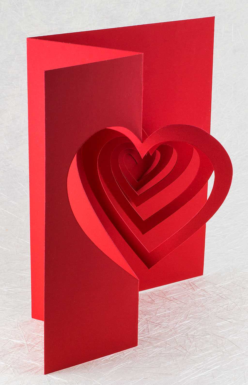 Helical Heart Pop Up Card Regarding Pop Out Heart Card Template