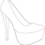 High Heel Drawing Template At Paintingvalley | Explore Inside High Heel Shoe Template For Card