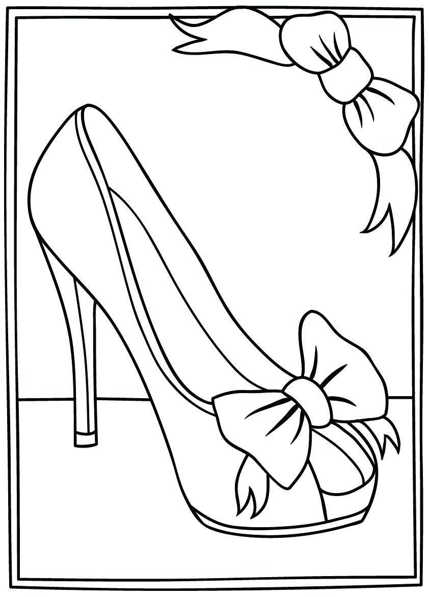High Heel Drawing Template At Paintingvalley | Explore Regarding High Heel Shoe Template For Card
