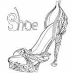 High Heel Drawing Template At Paintingvalley | Explore within High Heel Shoe Template For Card