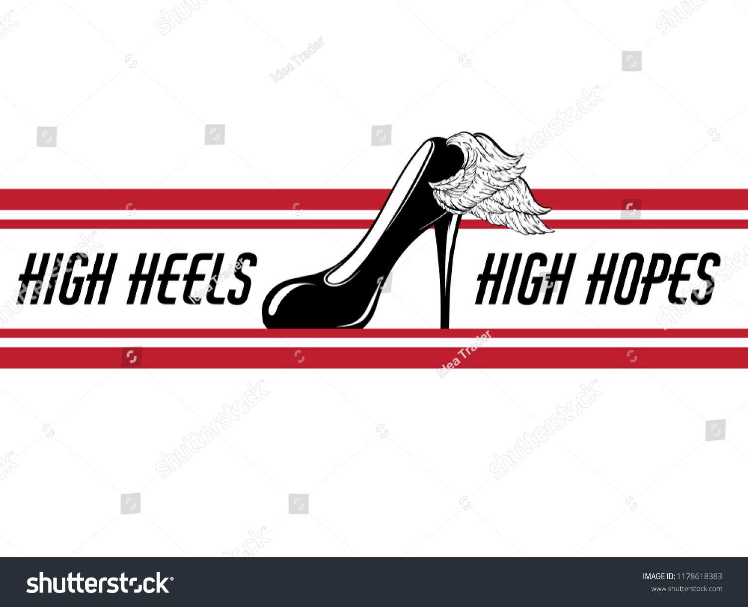 High Heels High Hopes Vector Hand Stock Vector (Royalty Free Pertaining To High Heel Shoe Template For Card