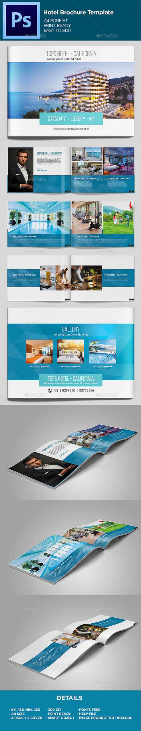 Hotel Brochure Graphics, Designs & Templates From Graphicriver Intended For Hotel Brochure Design Templates