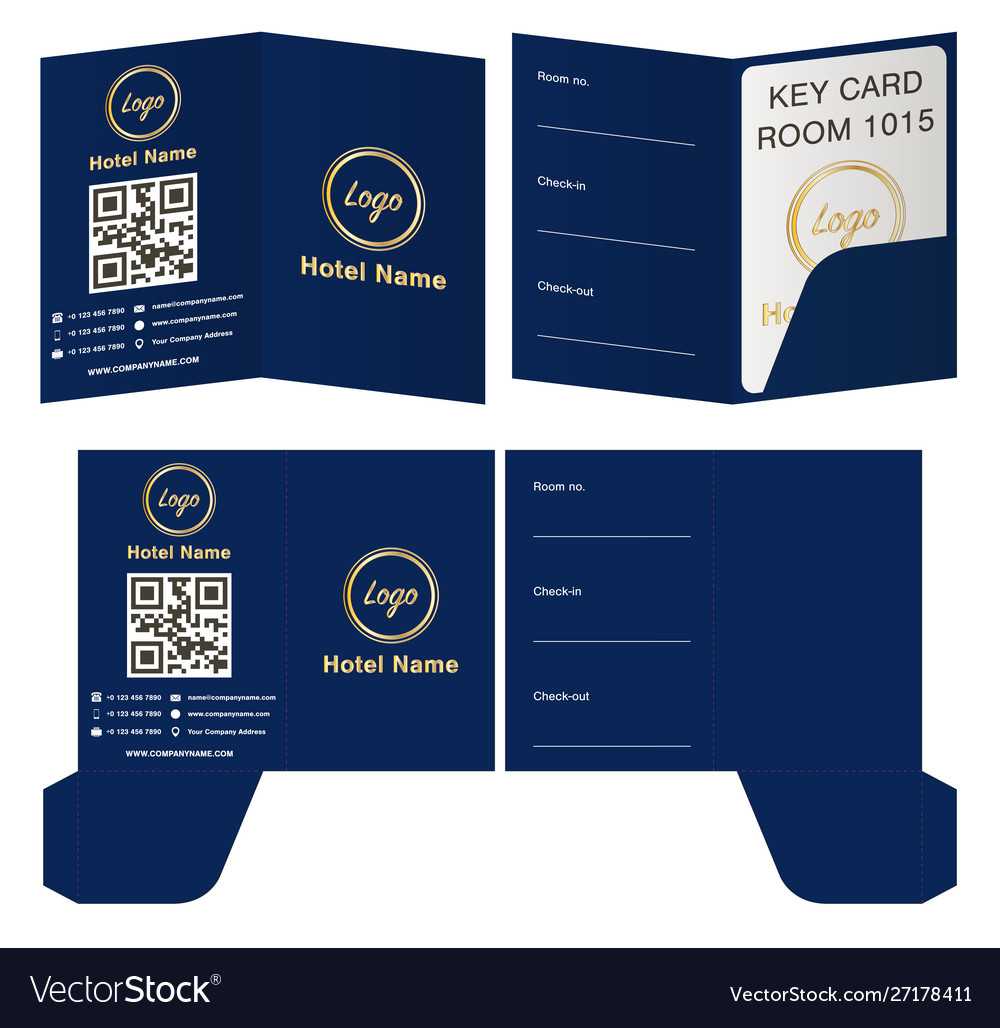 Hotel Key Card Holder Folder Package Template Regarding Hotel Key Card Template