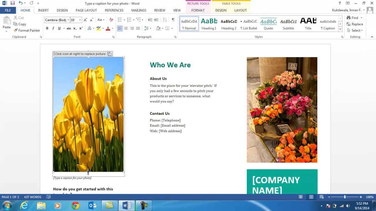 How To Create A Brochure Using Ms Word 2013 Regarding Office Word Brochure Template