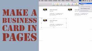 How To Create A Business Card In Pages For Mac (2014) pertaining to Business Card Template Pages Mac