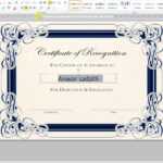 How To Create A Certificate In Ms Word With Award Certificate Templates Word 2007