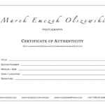 How To Create A Certificate Of Authenticity For Your Photography Inside Certificate Of Authenticity Template