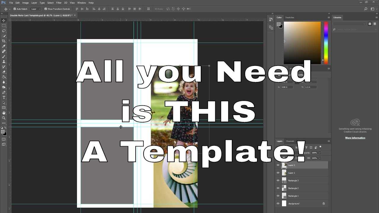 How To Create A Greeting Card Template In Photoshop Throughout Greeting Card Layout Templates