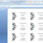 How To Create Business Cards In Microsoft Word 2007 With Ms Word Business Card Template