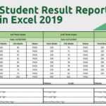 How To Create Student Result Report Card In Excel 2019 Within High School Student Report Card Template