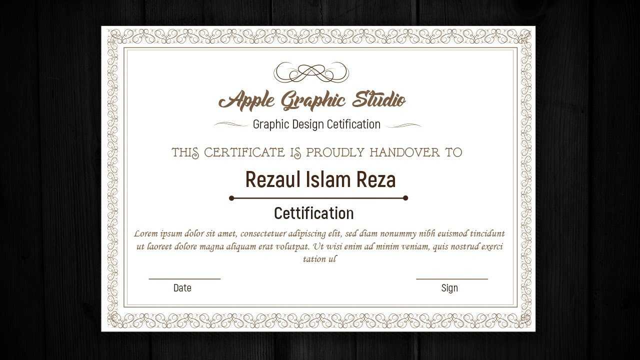 How To Design A Certificate Template – Adobe Illustrator Tutorial For Indesign Certificate Template