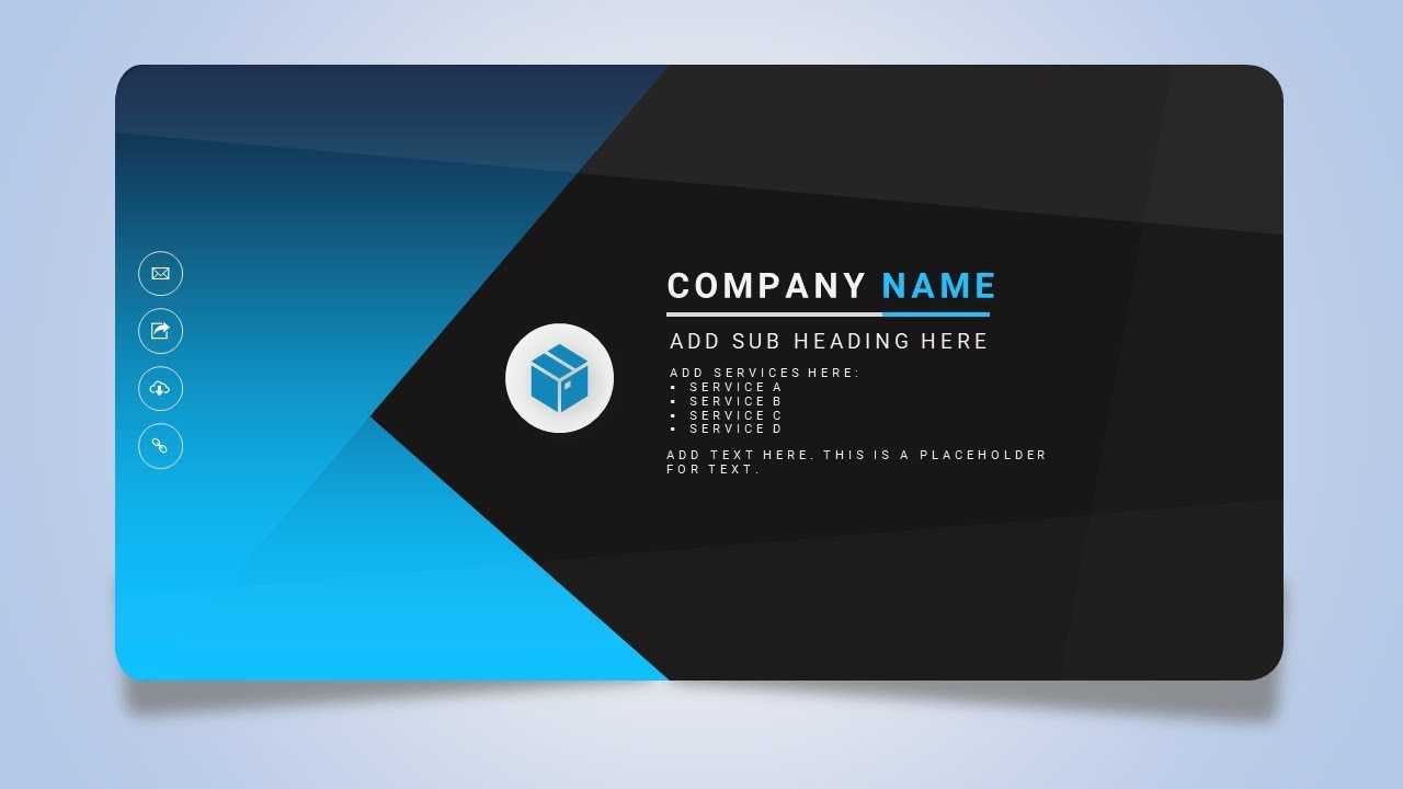 How To Design A Creative Business Or Name Card In Microsoft Office  Powerpoint Ppt Regarding Business Card Template Powerpoint Free