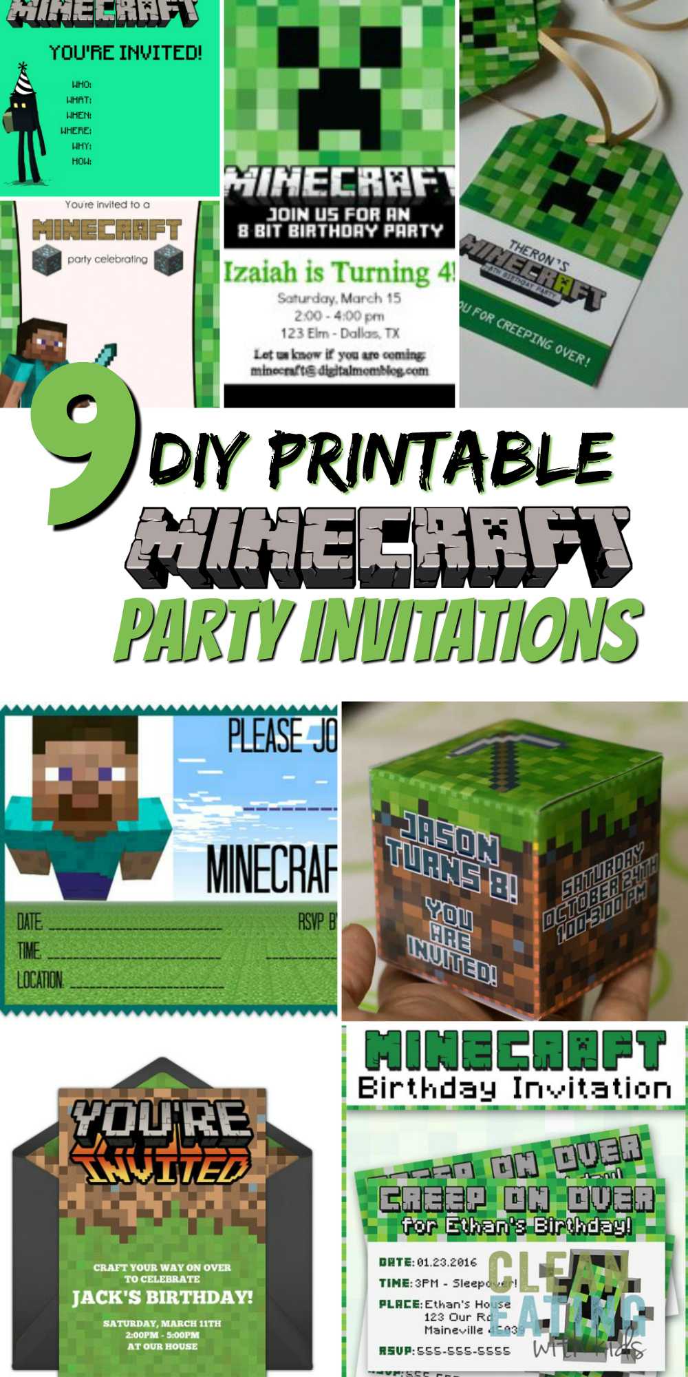 How To Host A (Cheap!) Minecraft Birthday Party (With In Minecraft Birthday Card Template