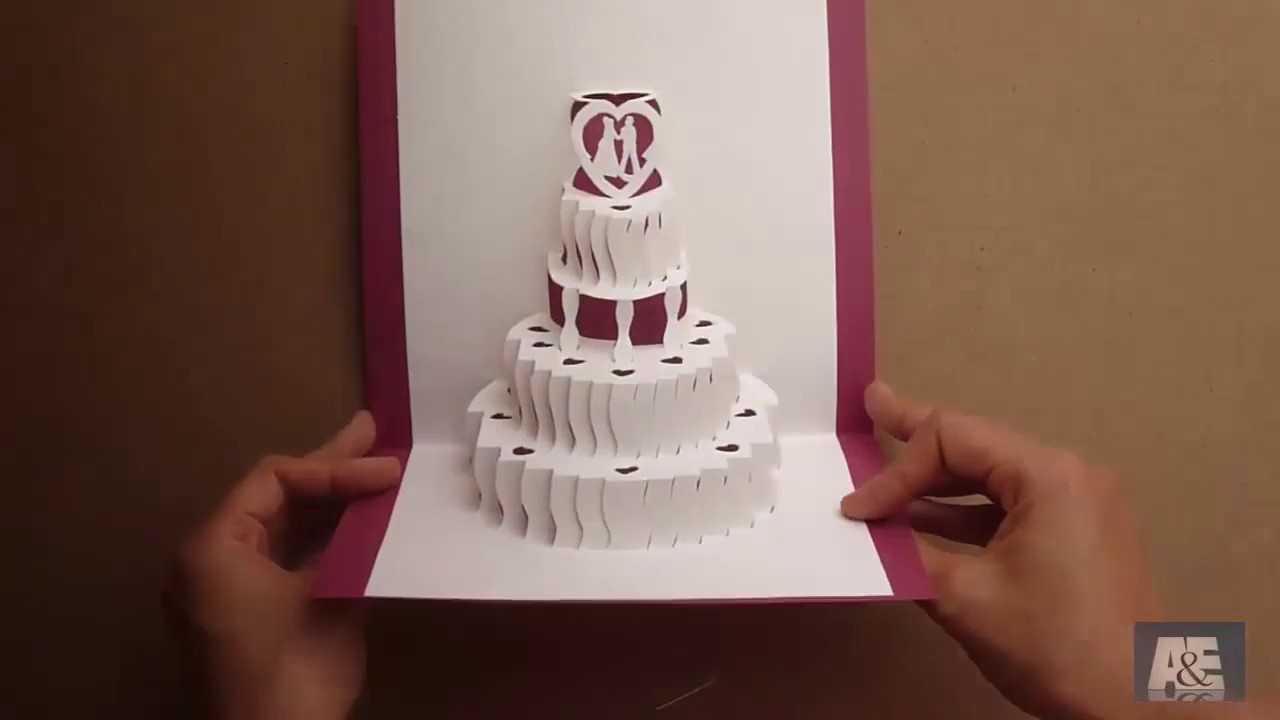 How To Make A Amazing Wedding Cake Pop Up Card Tutorial – Free Template Throughout Pop Up Wedding Card Template Free