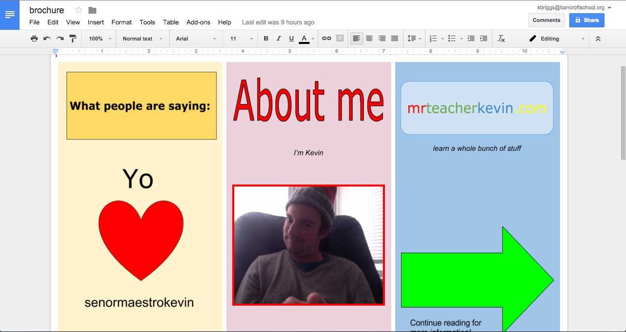 How To Make A Brochure In Google Docs Intended For Google Doc Brochure Template