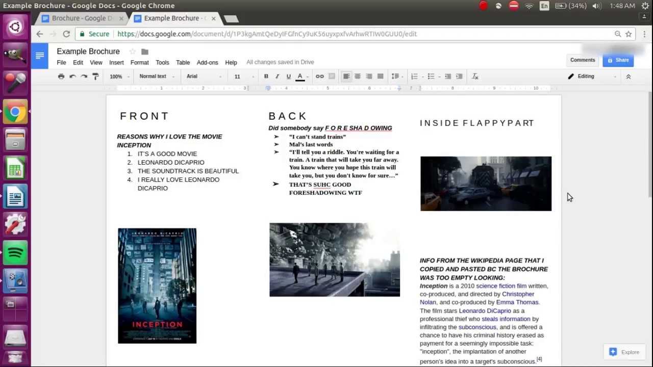 How To Make A Brochure On Google Docs For Google Drive Brochure Templates
