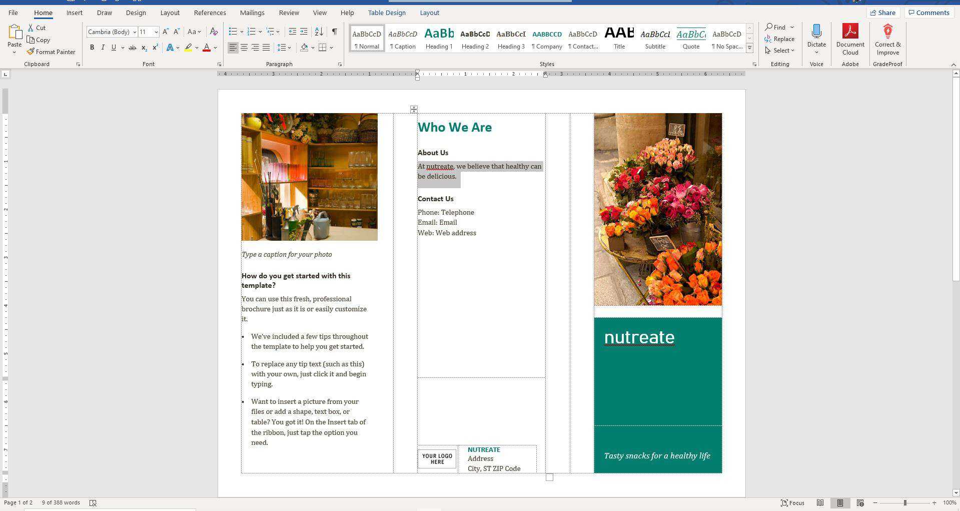 How To Make A Brochure On Microsoft Word In Brochure Templates For Word 2007