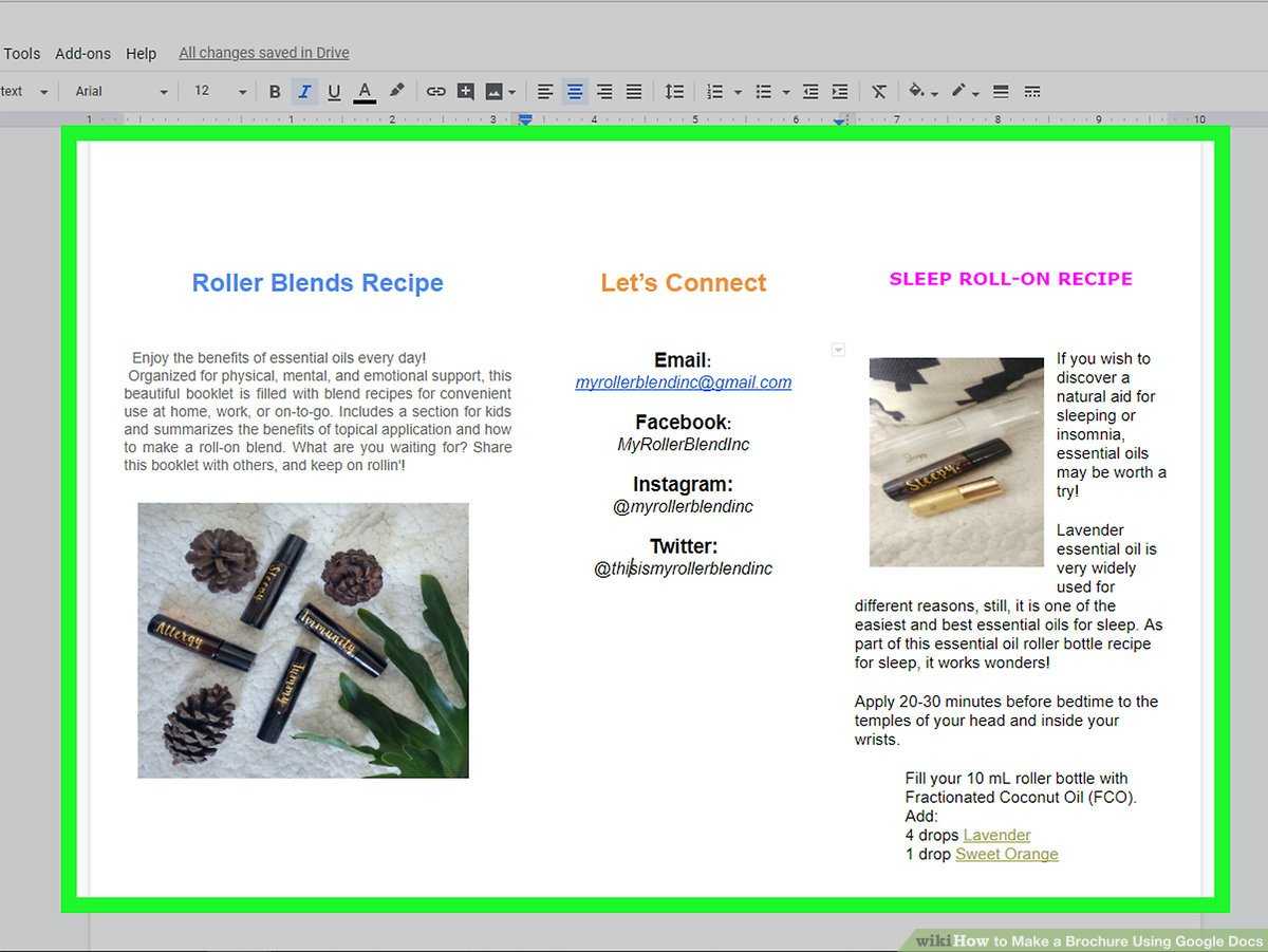 How To Make A Brochure Using Google Docs (With Pictures For Brochure Templates Google Drive