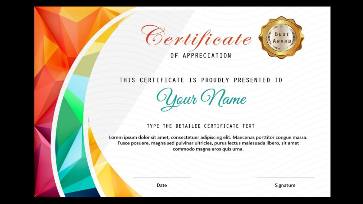 How To Make A Certificate In Powerpoint/professional Certificate Design