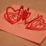 How To Make A Valentine's Day Pop Up Card: Spiral Heart Within Twisting Hearts Pop Up Card Template