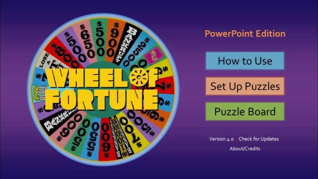 Wheel Of Fortune Powerpoint Template Best Business Templates