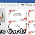 How To Make Diy Place Cards With Mail Merge In Ms Word And Adobe Illustrator For Table Name Cards Template Free