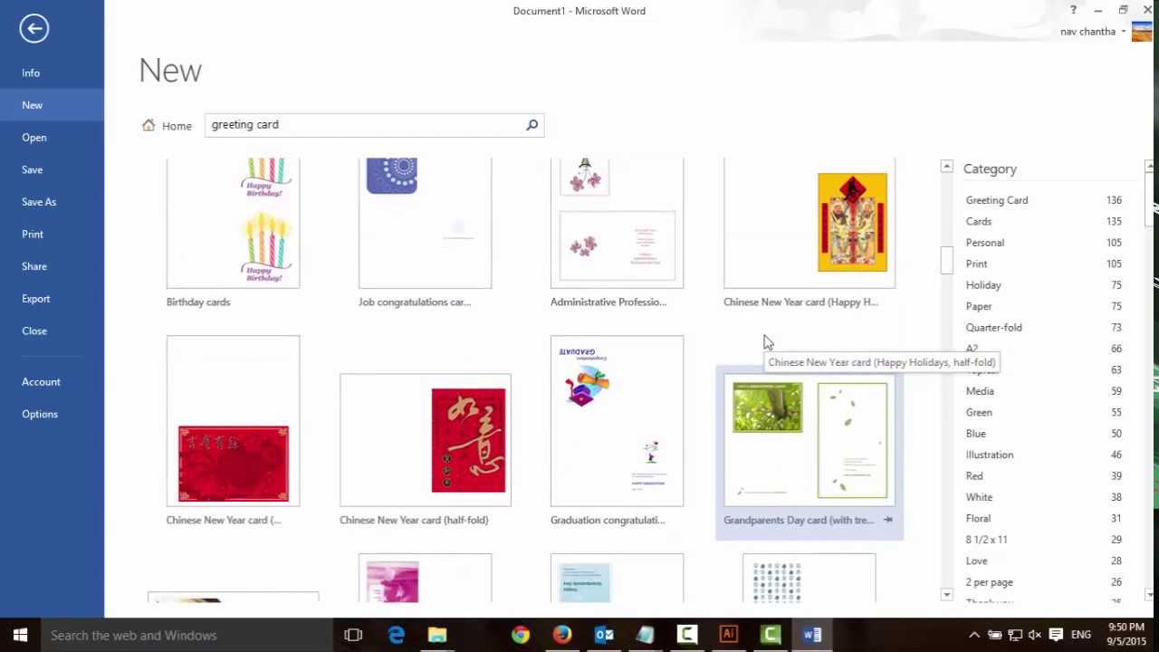 How To Make Greeting Cards With Microsoft Word For Half Fold Greeting Card Template Word