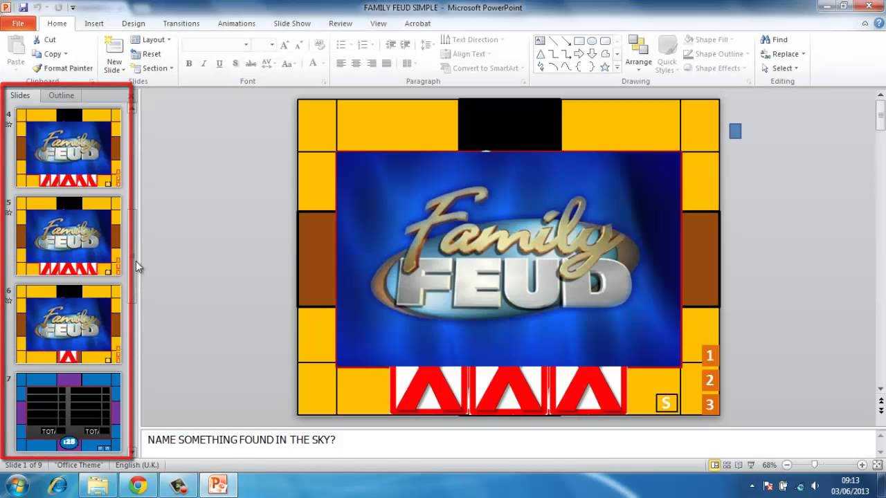 How To Make Powerpoint Games Family Feud Intended For Family Feud Game Template Powerpoint Free