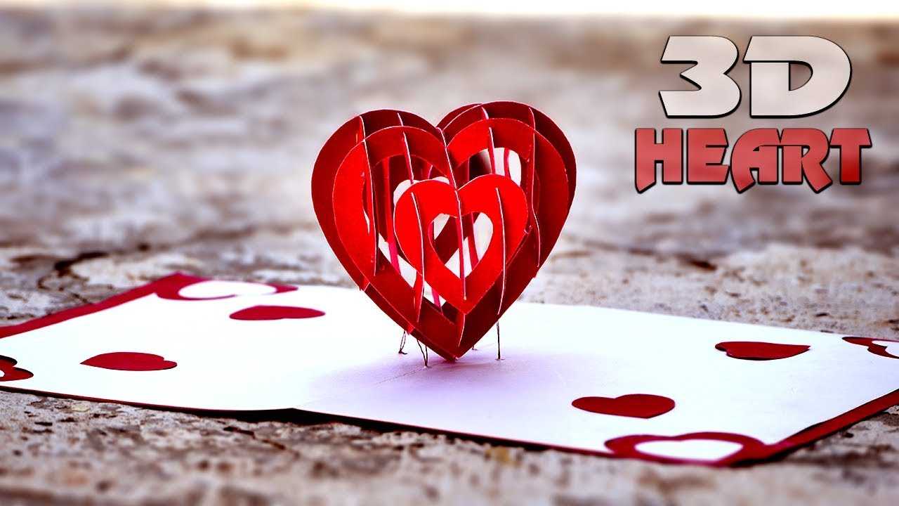 How To Make Valentine's Day Diy 3D Heart Pop Up Card – #diy Arts & Crafts With Regard To 3D Heart Pop Up Card Template Pdf