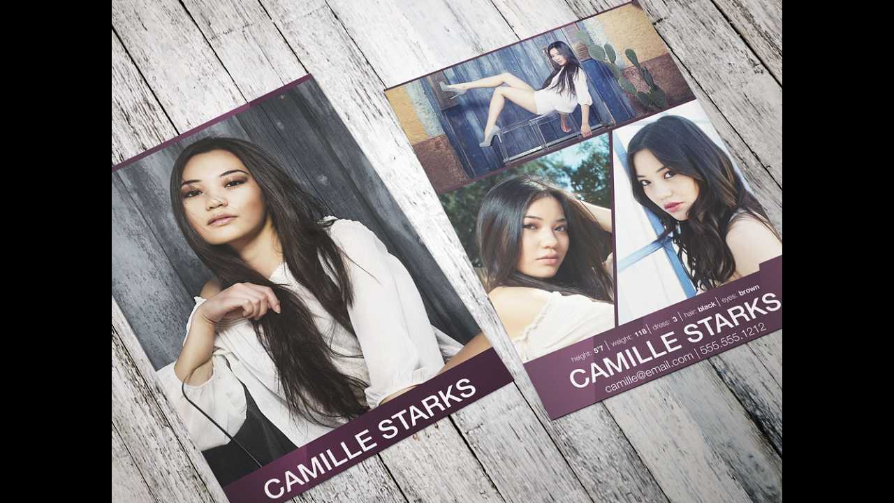 How To Make Your Own Model Comp Card In Photoshop Throughout Free Comp Card Template