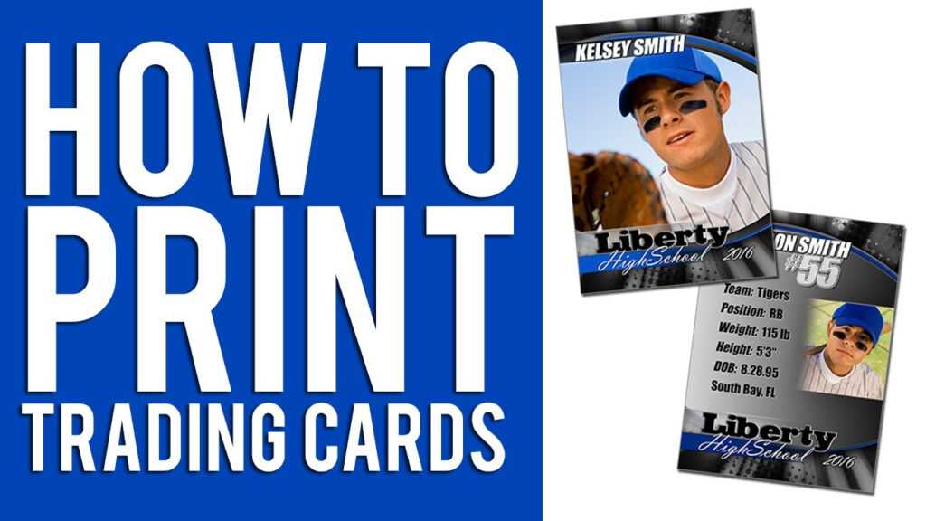 How To Print Custom Trading Cards Tutorial With Baseball Card Template 