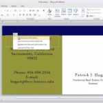 How To Use Microsoft Publisher Templates To Create A Business Card In Business Card Template Word 2010