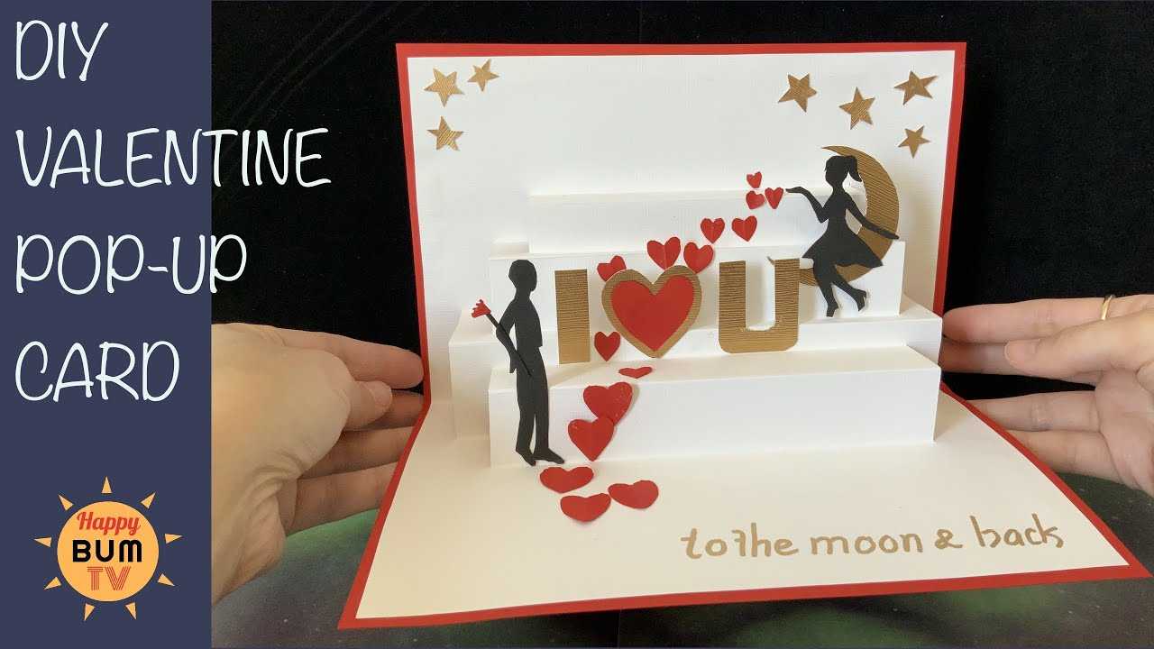 I Love You To The Moon And Back Diy Pop Up Card With Free Template Intended For I Love You Pop Up Card Template