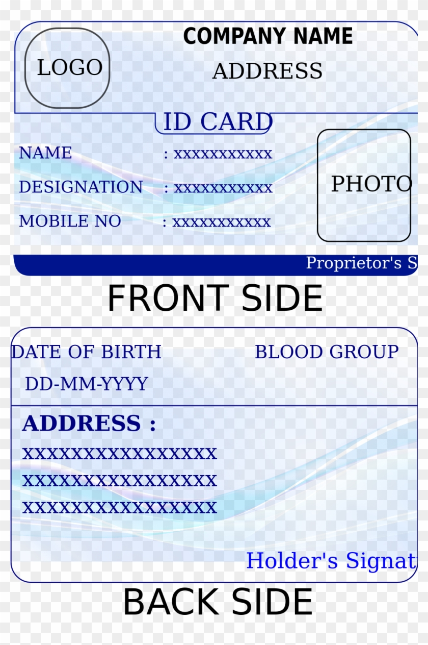 Id Card Template – Identification Card Template Printable With Credit Card Template For Kids