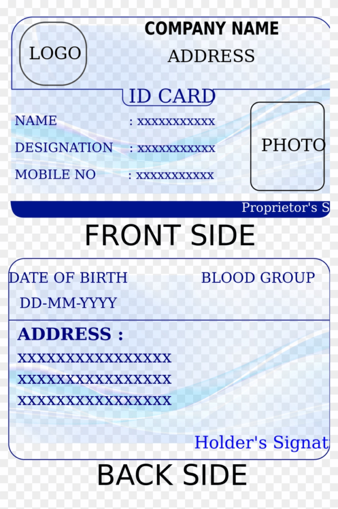 Id Card Template – Identification Card Template Printable Within Id ...