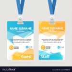 Id Card Template Plastic Badge regarding Conference Id Card Template