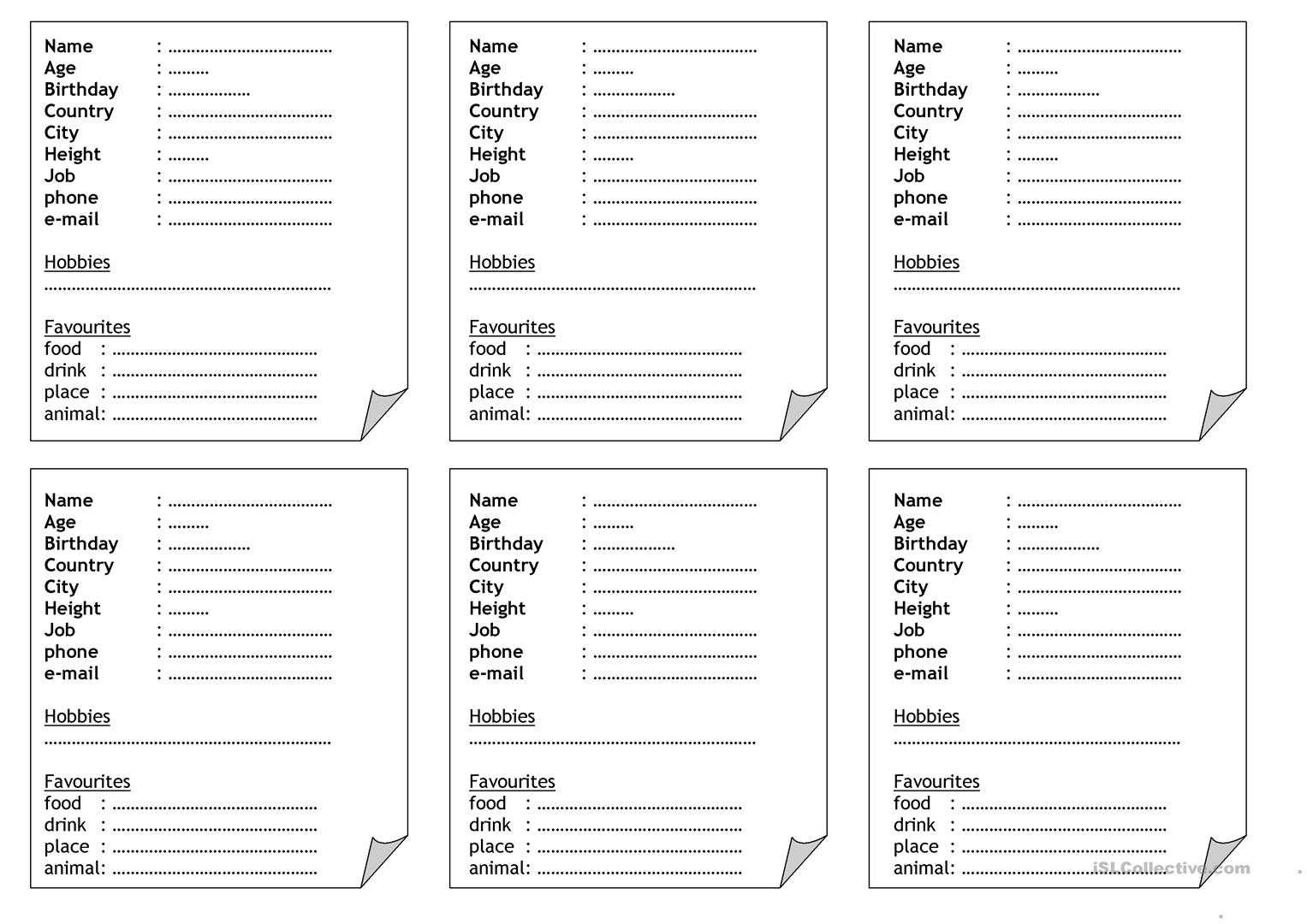 Id Cards – English Esl Worksheets For Distance Learning And Inside Id Card Template For Kids