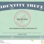 Identity Theft Card Stock Illustration. Illustration Of Throughout Editable Social Security Card Template