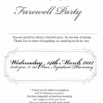 Invitation Wording For Farewell Party Pertaining To Farewell Certificate Template