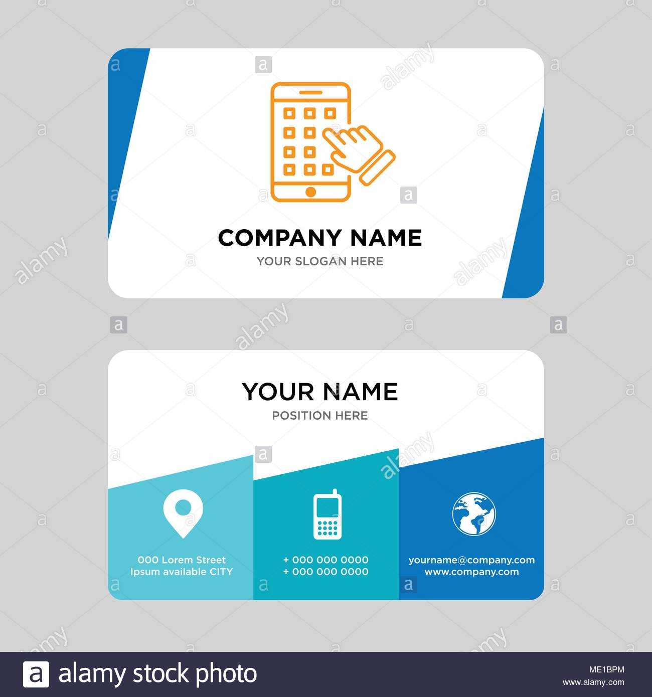 Iphone Business Card Design Template, Visiting For Your With Regard To Iphone Business Card Template