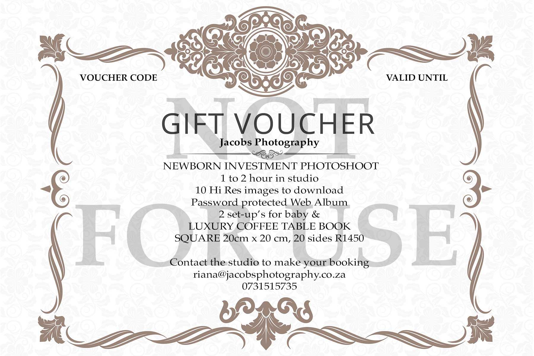 Jacobs Photography – Gift Certificates In Photoshoot Gift Certificate Template