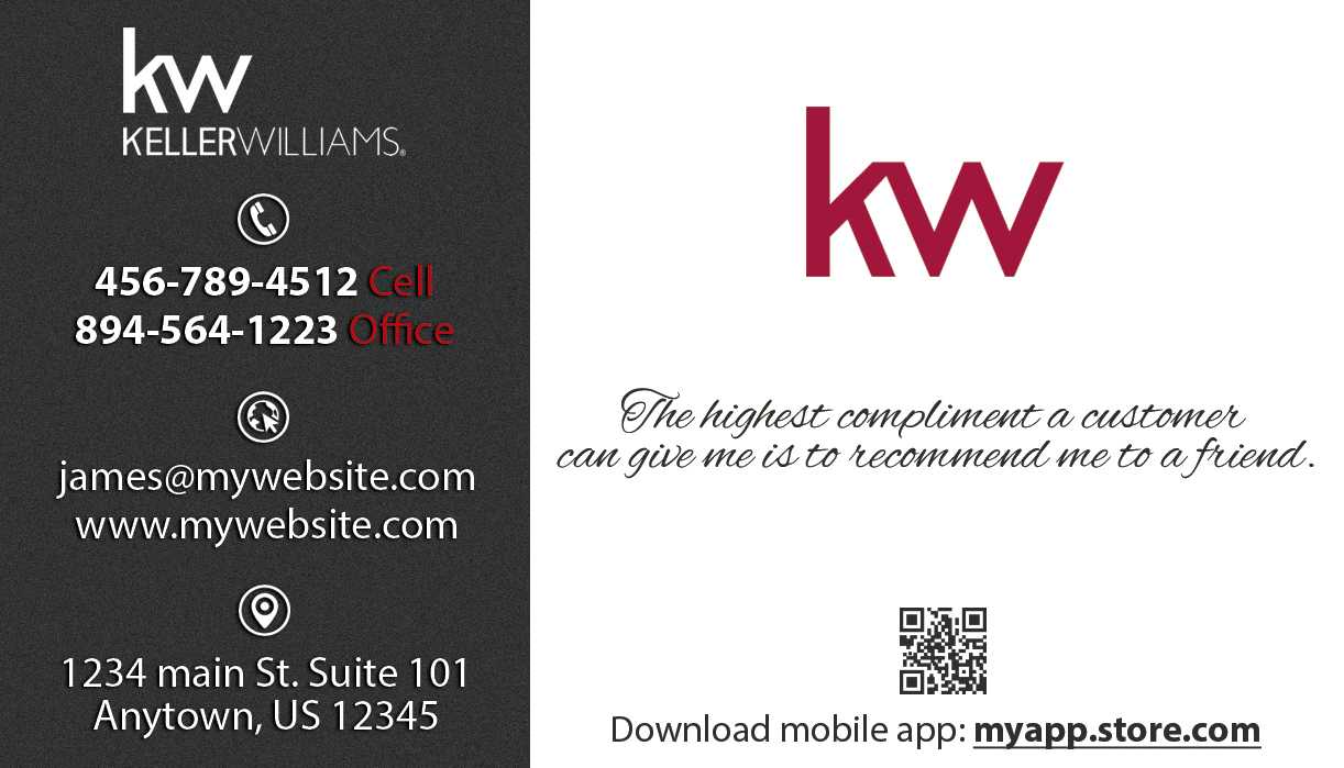 Keller Williams Business Cards | Keller Williams Business In Keller Williams Business Card Templates