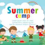 Kids Summer Camp Education Template For Advertising Brochure,.. Regarding Summer Camp Brochure Template Free Download