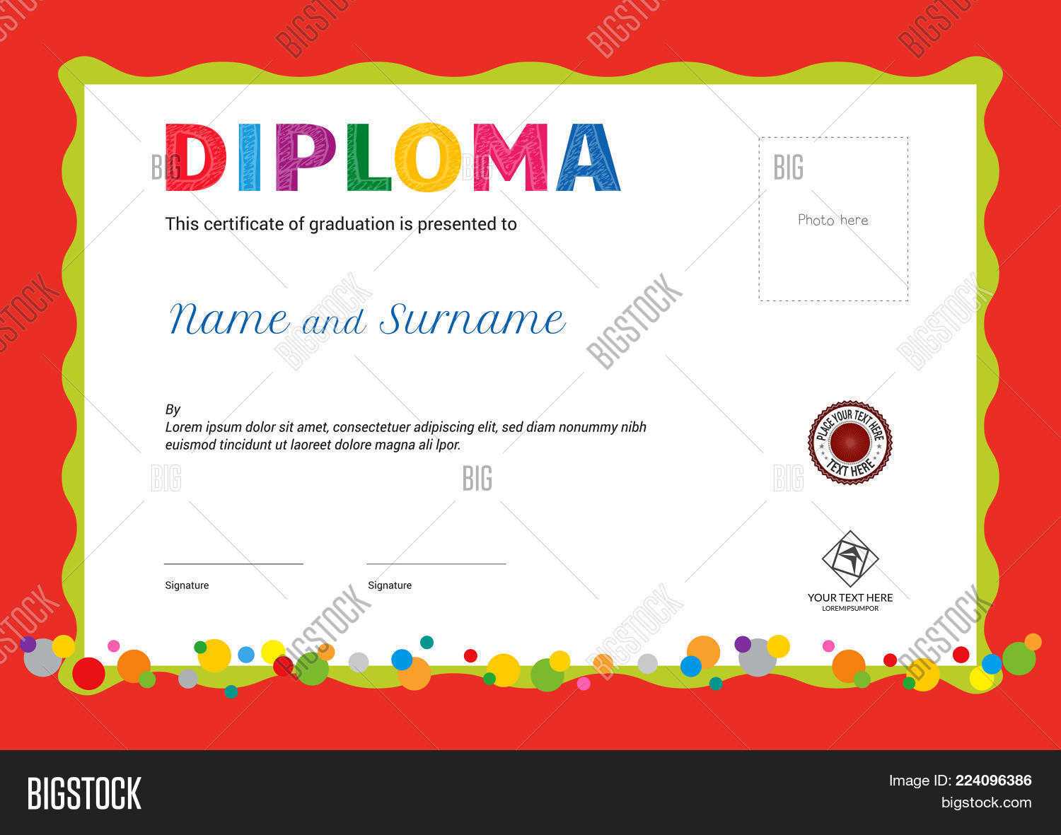 Kids Summer Camp Vector & Photo (Free Trial) | Bigstock Throughout Summer Camp Certificate Template