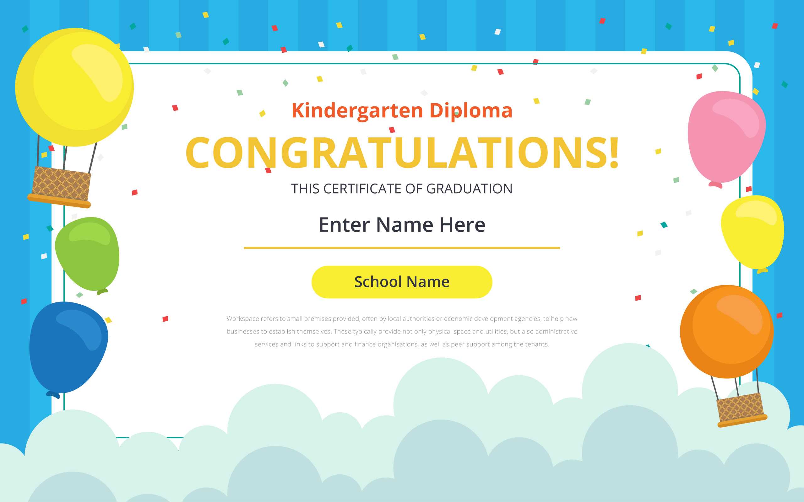 Kindergarten Certificate Free Vector Art – (32 Free Downloads) Inside Fun Certificate Templates
