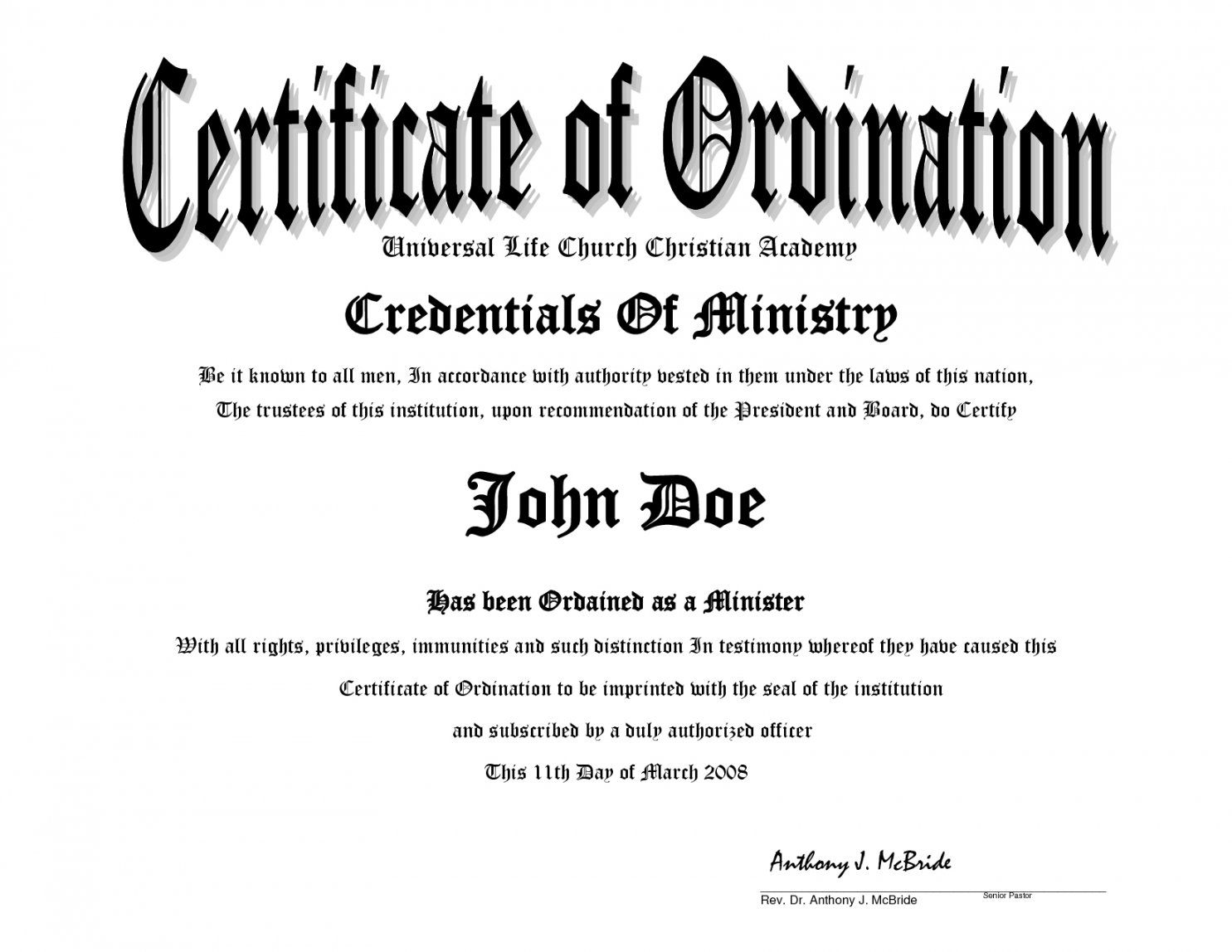 Kleurplaten: Pastoral License Certificate Template Regarding Ordination Certificate Template