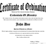 Kleurplaten: Pastoral License Certificate Template Within Ordination Certificate Templates
